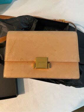 Saint Laurent Tan Leather Crossbody with Gold Hardware